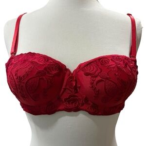 Maidenform Elegant Red Lace Underwire Bra